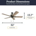 thumbnail image 5 of Prominence Home 50565-35 Glencrest Farmhouse 52-Inch Aged Bronze Indoor Ceiling Fan, Barnwood/Tumbleweed Blades, 5 of 15