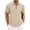 Khaki, variant on Ymyiu Mens Polo Knit Polo Shirts for Men Short Sleeve V Neck Polo Lightweight Summer Casual Textured Polo Shirts Size S(Navy, S)