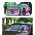 thumbnail image 3 of 3D Dj Labrador Retriever And Persian Windshield Sunshade Universal Fit Cars Suv Truck, 3 of 5