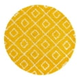 thumbnail image 3 of Unique Loom Trellis Shag Collection Area Rug - Ruth (6' Round Yellow/Ivory), 3 of 9