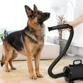 thumbnail image 6 of Hidpriva 2800W Dog Hair Dryer Quick Dry Noise Reduction Pet Hair Dryer Home Use Professional Stepless Adjustable Speed Spring Hose 4 Nozzles Dog Blow Dryer for Grooming with Heater, Black, 6 of 6