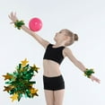 thumbnail image 4 of 6Pcs Metallic Pom Poms Cheerleading Elastic Hair Ropes Stage Performance Elastic Band Bracelet with Star Decor Celebration Volleyball Game Wrist Flower, 4 of 7