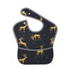 Bingfone Mess-Proof Baby Bib - Waterproof Bib For Baby Boy Or Girl With Food Catcher Pocket, Unisex-Christmas Deers
