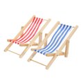 thumbnail image 1 of SHISUYAN 2 Pcs Chaise Longue de Simulation Chaise Pliante de Maison de Poupée Mini Ornement Décoratif, 1 of 8