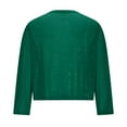 thumbnail image 3 of JHHLSF Women's Sequin Jacket Open Front Mesh Bolero Cardigan long sleeve Sheer Cropped Casual Party Coat Green,S, 3 of 5