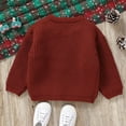 thumbnail image 4 of FAIWAD Kids Christmas Knit Sweater Toddler Girls Boys Round Neck Long Sleeve Pullover Tops Child Knitwear Cute Clothes, 4 of 6