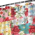 thumbnail image 3 of Pioneer Flower Floral Print Pattern Shower Curtain 72"x72" ,Bathroom Decorative Shower Curtains Set with 12 Hooks,Modern Waterproof Washable Shower Curtain, 3 of 6
