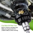 thumbnail image 2 of Llave de filtro de aceite Spurtar para motor Toyota 2.5-5.7 L de 64 mm, 2 of 8