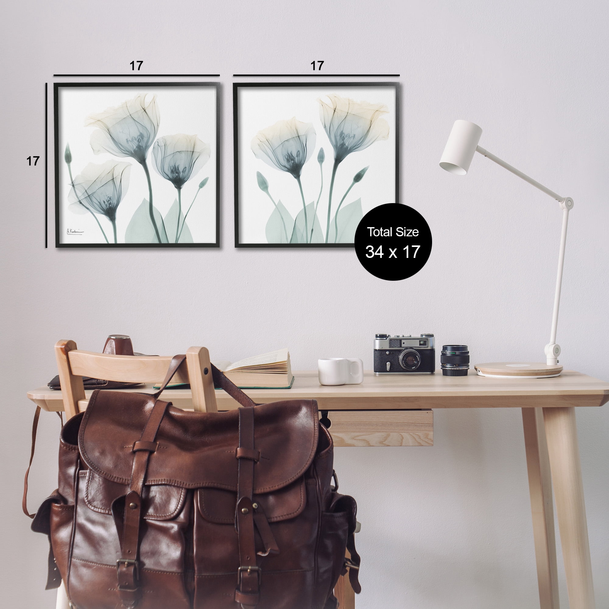 Stupell Industries Budding Opaque Tulips Botanical & Floral Photography Black Framed Art Print Wall Art, 17 x 17, Set of 2