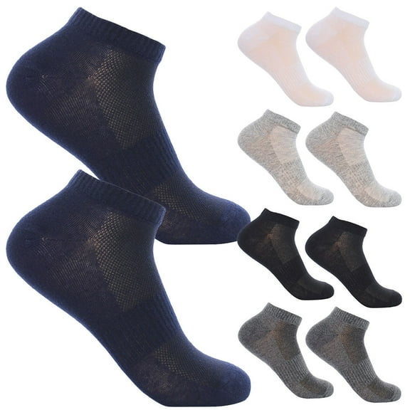 PTOOTP 5Pairs Breathable Mesh Socks for Men Ankle Socks Made of Cotton Polyester Blend
