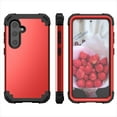 thumbnail image 3 of JTCASES for Samsung Galaxy S22 Case, Drop Resistant Corners, Wireless Charging, Heavy Duty Shockproof Hybrid Hard PC Bumper, Camera Protection, Skin-feel Anti-scratch Tough Cover,  Red, 3 of 7
