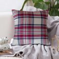 thumbnail image 6 of TOPRenddon White Red Christmas Plaid Pillow Covers 18x18 Xmas Buffalo Tartan Print Holiday Decorative Throw Pillows Outdoor Pillowcase Square Linen Farmhouse Cushion Case Decor for Couch Sofa Bed, 6 of 6