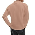 thumbnail image 3 of Fabrcox Men's White Polo Shirts Fall Big and Tall Collared T Shirts Long Sleeved M-4xl Casual Loose Fit Trendy Xl Pullover Shirts,Beige L, 3 of 5