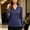 *Navy, variant on ClodeEU Women's Lapel V Neck Long Sleeve Top,Solid Color Casual Slim Fit Pullover Shirt Black,Women's Plus L
