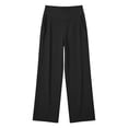 thumbnail image 6 of Ovbmpzd Yoga Pants for Women Ladies Petite Straight-Leg Black Leggings Casual Long Mid Waist Leggings,M, 6 of 6