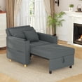 thumbnail image 1 of AECOJOY Fauteuil-Lit Convertible 3-en-1 et Canapé-Lit Futon avec Dossier Réglable et 2 Oreillers - Gris Foncé, 1 of 10