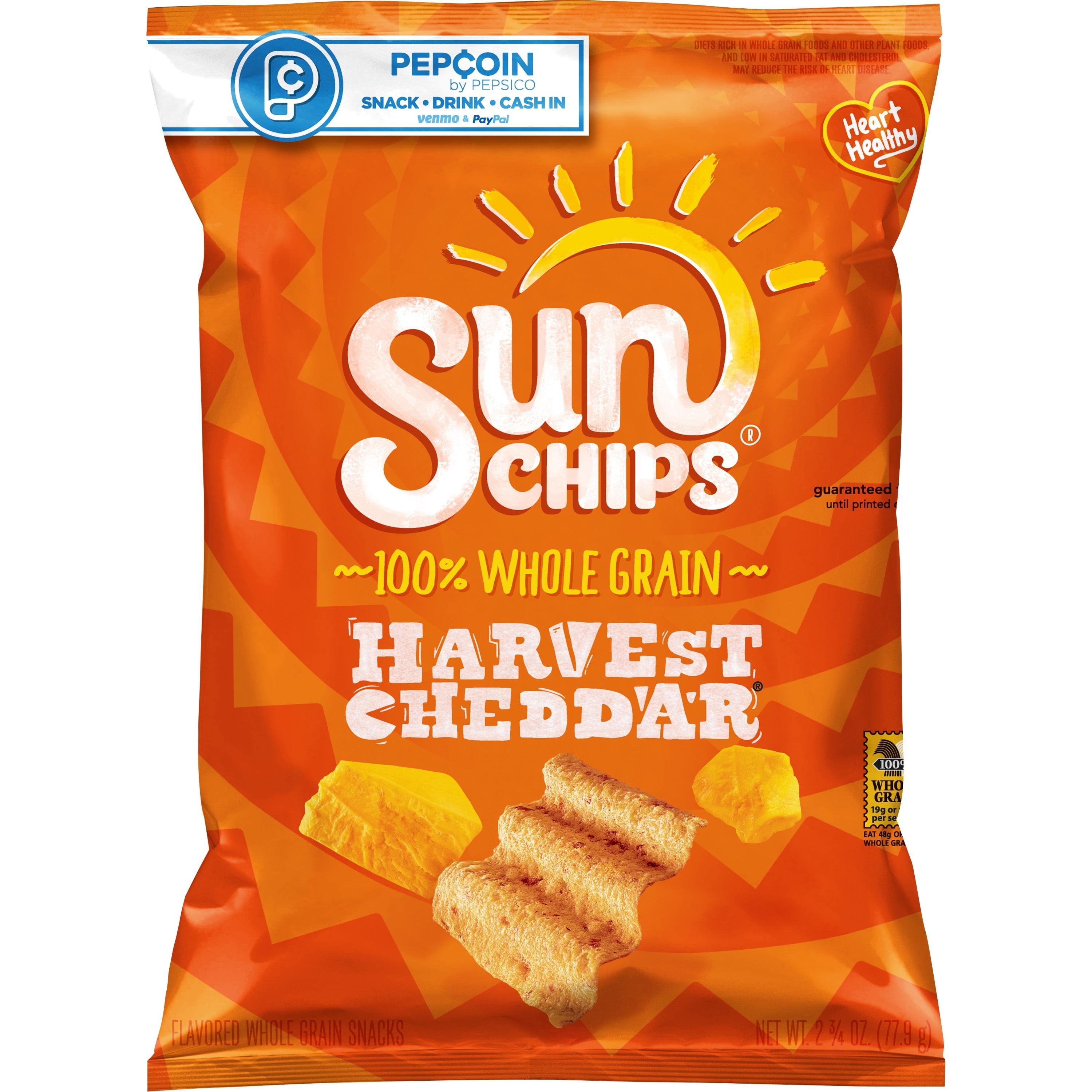 Sunchips Harvest Cheddar Flavored Whole Grain Snacks 275 Oz Bag - Walmartcom
