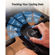MERACH Exercise Bike with 350lbs Weight Capacity, Indoor Cycling Bicycle Auto Magnetic 16 levels Resistance for Home Cardio Workout