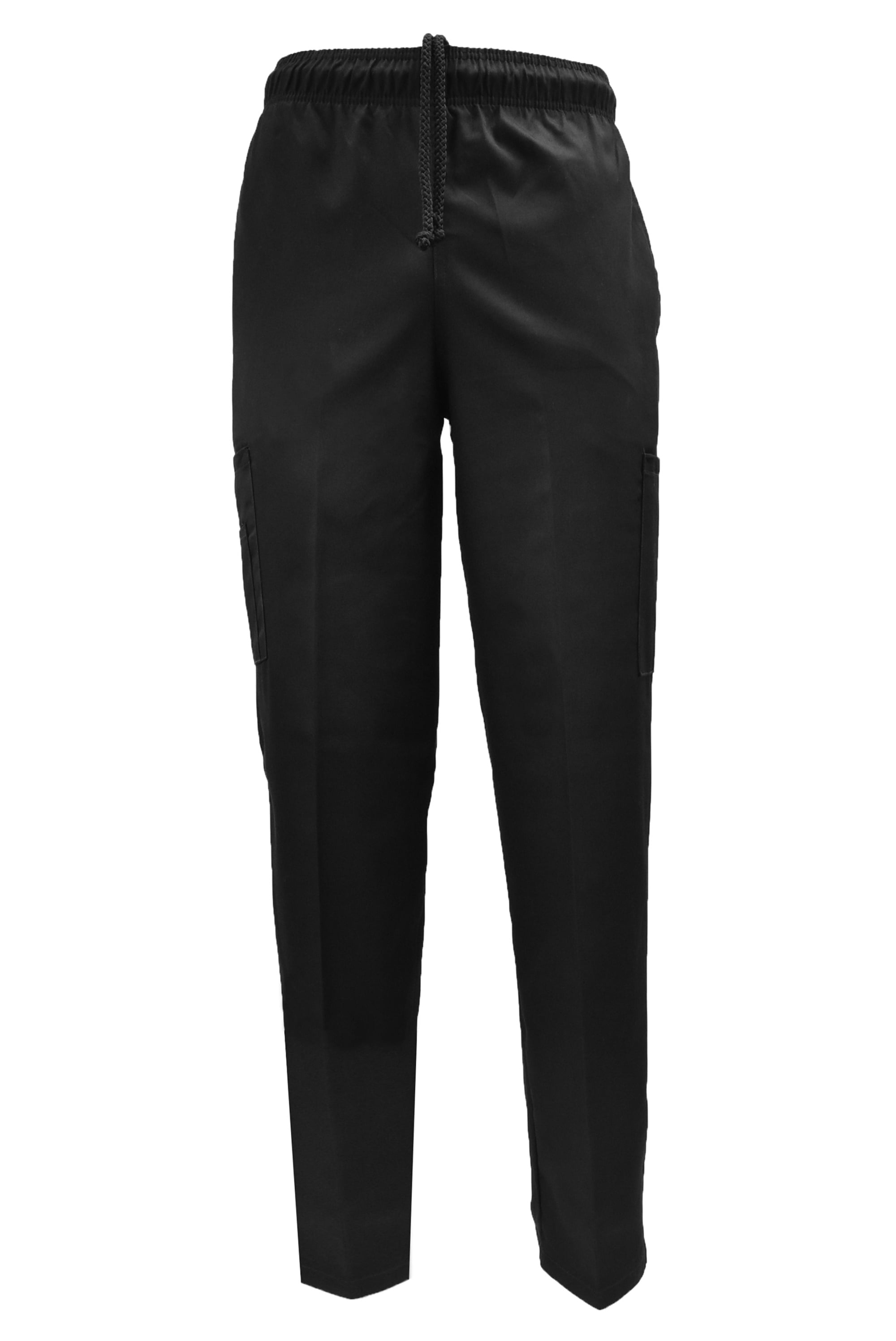 Natural Uniforms Classic 6 Pocket Black Chef Pants with Multi-Pack Quantities Available 