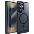 thumbnail image 1 of wonima44 for Samsung Galaxy S25 Ultra Case with Magnetic,[Compatible with MagSafe][12Ft Military Dropproof][2*Screen Protector] Translucent Anti-Slip Back Slim Shockproof Case for S25 Ultra-Black, 1 of 1