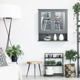 thumbnail image 7 of Bathroom Medicine Cabinet with Mirror, Wall Mounted Wooden Hanging Organizer with Doors and Shelves, Bathroom Wall Mirror Cabinet, 7 of 7