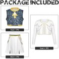 thumbnail image 6 of Guvpev G'irls Popular Singer Stage Costume, 3-Piece Pop Idol Group Cosplay Outfit with Jacket, Top & Skirt for Halloween Cosplay, Birthday Party & Fancy Dress Up, Ages 3-14, 6 of 8