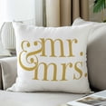 thumbnail image 3 of LALILO Throw Pillow Covers Sign Graphic Mr And Mrs And Mrs Gold Cushion Cover 18" x 18", 2 Pack, 3 of 6