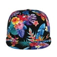 thumbnail image 2 of Gaeub Tropical Palm Leaves Flat Bill Snapback Hats Baseball Caps with Adjustable for Running Workouts and Outdoor Activities, 2 of 9