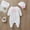 4#White, variant on Hzgobj Newborn Baby Girl Clothes Infant Floral Print One-Piece Romper Jumpsuit Bodysuit Hat