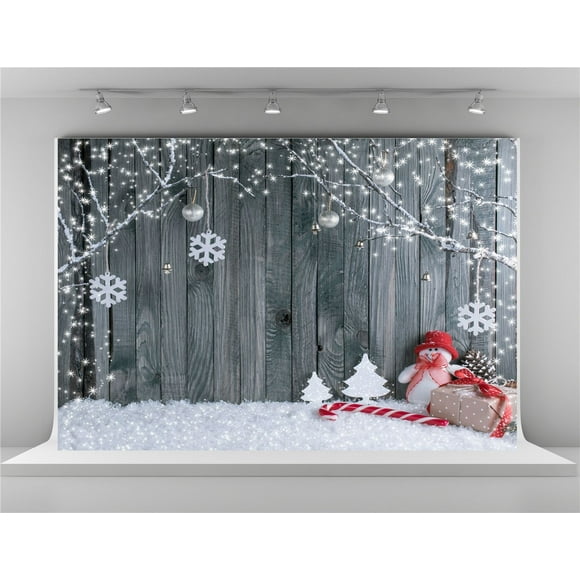 YUSDECOR Blue Photography Backdrops Winter Frozen Snow Background for Photo Studio 5x7ft Natural Snowflake Backdrop 5x7ft