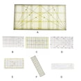 thumbnail image 3 of Ruler de costura Patchwork cosiendo plantilla plantilla manual costura pintura ropa herramienta de medición escuela escuela 5x30cm verde Inevent HA012297-06, 3 of 5