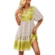 thumbnail image 2 of Sunloudy, vestido de media manga para mujer, estampado Floral Vintage, vendaje de botones, vestido bohemio de verano para vacaciones, ropa de calle de fiesta Sunloudy  S M L XL, 2 of 8