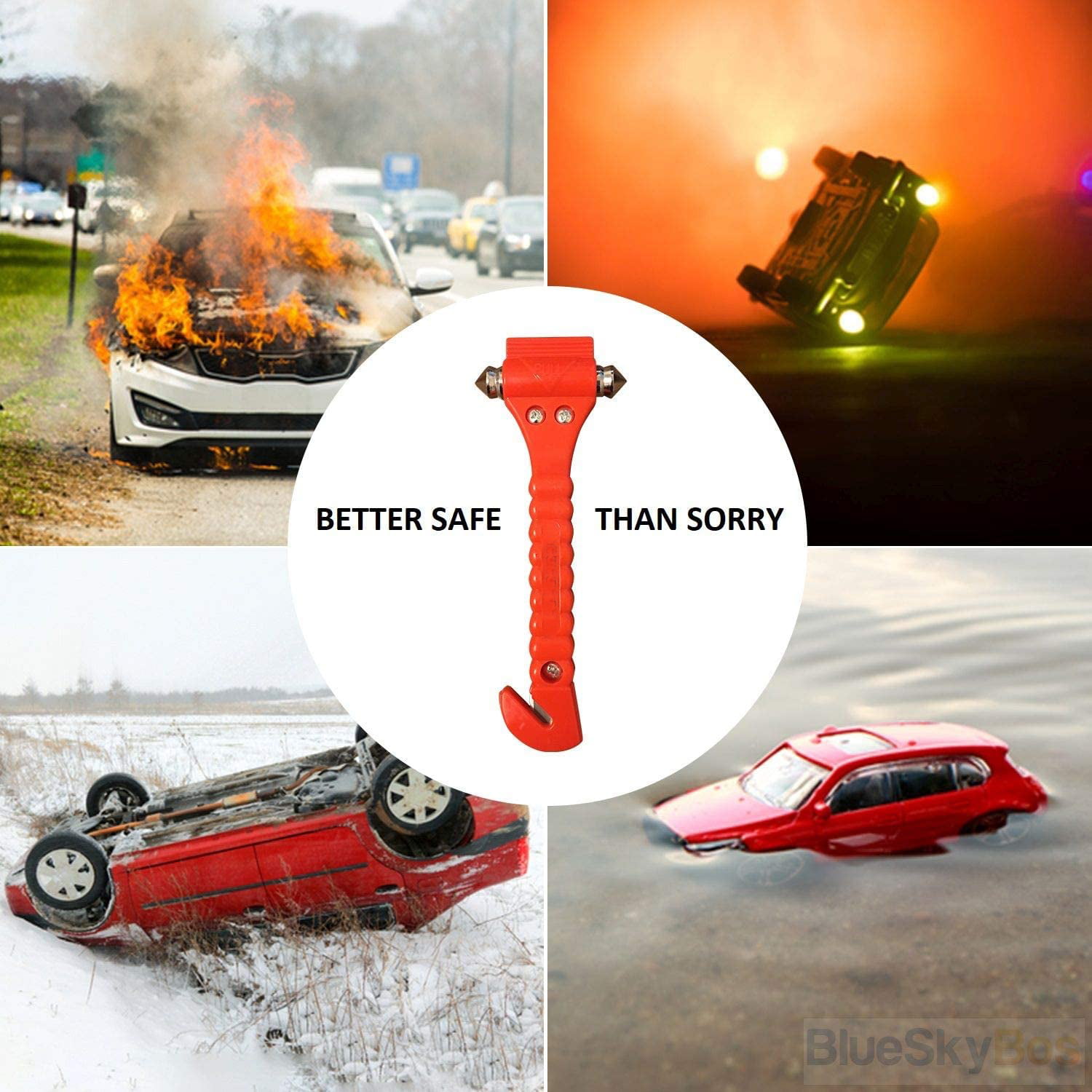 Details about   Stainless Steel Car Window Breaking Safety Hammer Car Emergency Escape Tool