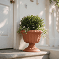 thumbnail image 5 of huayou Vintage European Pedestal Plastic Planter, Retro Fluted Urn Flower Pot for Hydroponic Greenery Patio Garden Home Decoration, 5 of 5