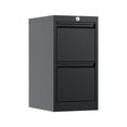 thumbnail image 1 of AOBABO 2 Drawer Vertical Metal File Cabinet w/Lock, Fully Assembled, Black, 1 of 10