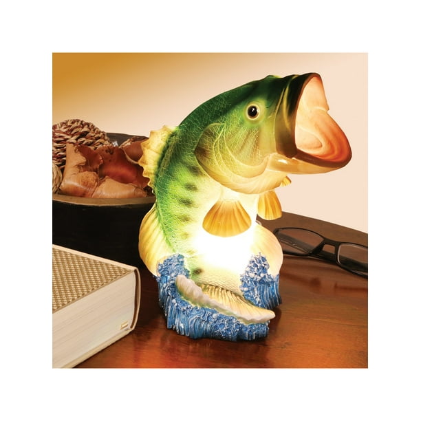 What on Earth Wide Mouth Bass Table Lamp - Lifelike Fish Shaped Accent Light  - Walmart.com - Walmart.com