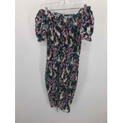 Pre-Owned Pretty Garden Navy Size Small Knee Length Short Sleeve Dress