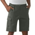thumbnail image 3 of Chiccall Mens Cargo Shorts Lightweight Summer Casual Elastic Waist Outdoor Hiking Work Shorts with Multi Pockets, 3 of 6