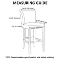thumbnail image 3 of Plaid Bar Stool Covers, Stretch Barstool Slipcover Furniture Chair Seat Cover Elastic Dining Chair Covers Removable Washable for Short Back Chair-Light Grey-Set of 4, 3 of 7
