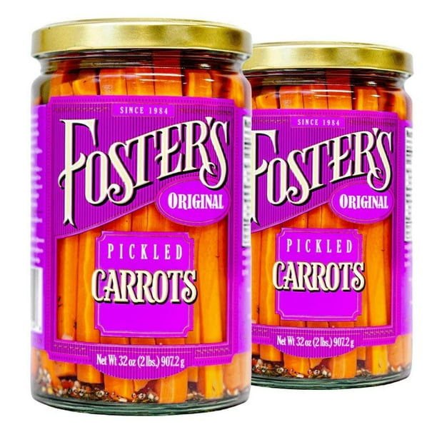 Foster's Pickled Carrots Original 32oz (2 Pack) Pickled Carrots in
