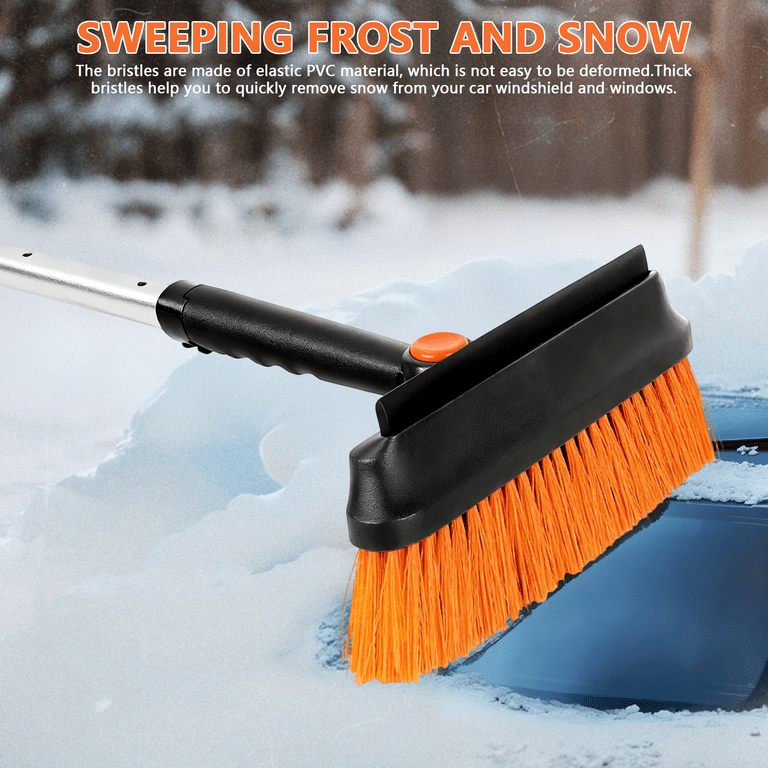 Extendable Ice Scraper and Snow Brush with 180° Head photo 7
