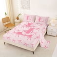thumbnail image 2 of Erosebridal Letter L Monogrammed Queen Sheet Sets,Cute Pink Bowtie Bed Set For Girls Kids 4-Piece, 2 of 6