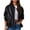 Black, variant on Sokhug Womens Faux Leather Jacket Bomber Jacket Oversized Zipper Motorcycle Jacket, Black