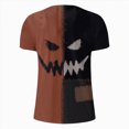 thumbnail image 6 of TOWED22 Men's Halloween Shirts Short Sleeve Halloween Tees Crewneck Print Halloween Tshirts Casual Holiday Halloween Tops(H160-Brown,L), 6 of 9