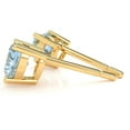 thumbnail image 2 of Aquamarine 5mm Heart Stud Earrings in 14k Yellow Gold, 2 of 4