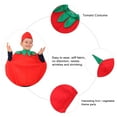 thumbnail image 2 of 1 conjunto de disfraces de tomate para actuación, ropa y sombrero de tela (130-140 cm), 2 of 7