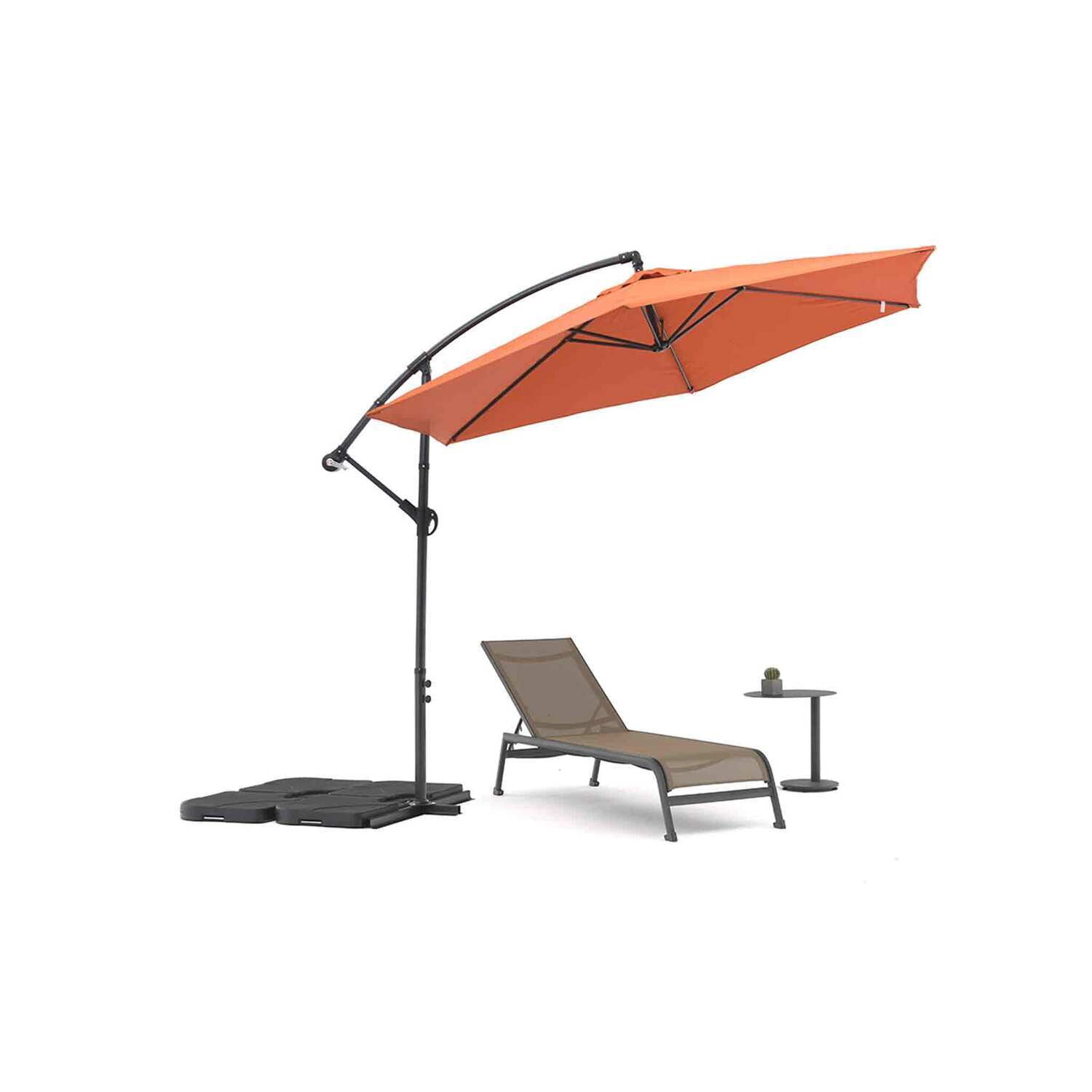 Outdoor Patio Umbrella - Standing Umbrella with Steel Base - Large Shade for Garden, Deck, Porch - Durable Design