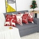 thumbnail image 2 of Juego de 4 Fundas de Cojines Navidad Muñeco de Nieve Modelo Castillo Rojo Fundas de Almohada Decorativas para sofá Decoración para Dormitorio, sofá, Silla, Coche, Cama, jardín 45 x 45 cm, 2 of 5