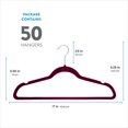 thumbnail image 2 of Velvet Ultra Slim Non Slip Shirt Hangers  50 Pack  Grey, 2 of 8