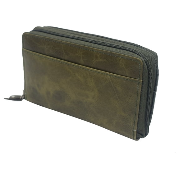 Women RFID Blocking USA Series Wallet Leather Zip Around Phone Clutch Large Travel Purse Wristlet